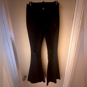 Black size 6 high waisted and flared jeans